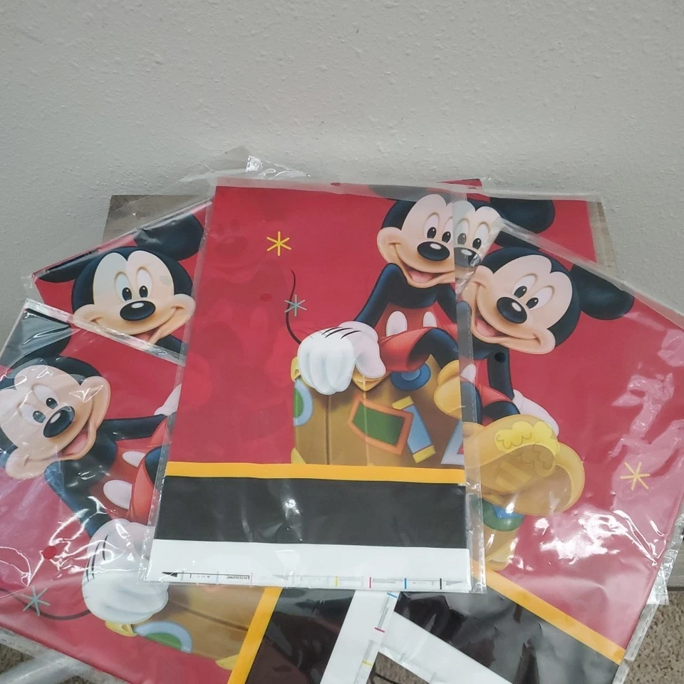 Conjunto de 6 toalhas de mesa de plástico para festa de aniversário do Mickey Mouse Disney - Imagem 1 de 4
