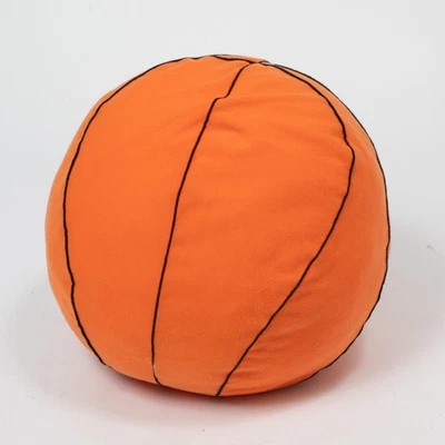Almohada de felpa con forma de baloncesto suave naranja bola almohada decoración del hogar juguete 13" Foto 1 de 4