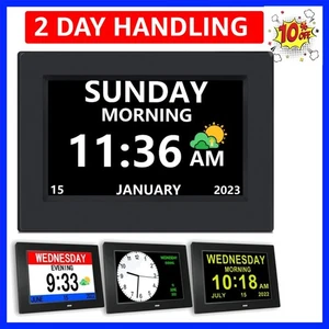 Uhr mit Tag und Datum für Senioren, 7" großes Display Digital Kalender Tageskl... - Bild 1 von 8