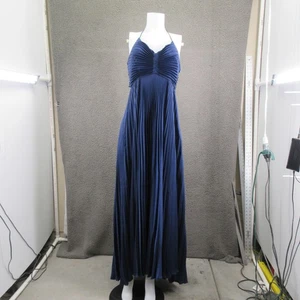 A.L.C. Riviera Kleid Damen 10 blau Plissee Maxi gekreuzter Rücken Kleid formell - Bild 1 von 23