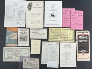 Vtg & Antique Steamboat & Steamship Pier Pass Schedule Panama Pacific Fabre Line - Picture 1 of 16