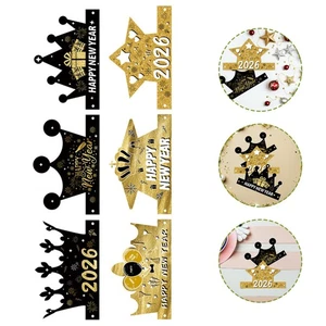 12 Pcs New Year Party Hat Child Year's Paper Hats Years Eve Crown Props - Picture 1 of 12