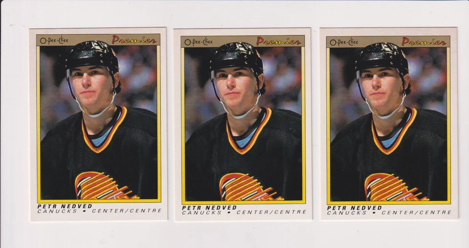 1990-91 O-Pee-Chee Premier # 81 Petr Nedved (3 Copies) Nice Cards - Image 1 of 2