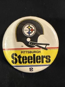 Vintage NFL Pittsburgh Steelers Pin Metal Button 3.5” USA - Picture 1 of 9