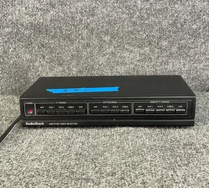 Radio Shack Amplified Video Selector Switch ๐๏ธ 15-2100A Vintage 6W Power โซ Blac - Picture 1 of 13