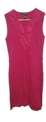 Ralph Lauren Dress Womens Size Small Pink/Red Cotton Sleeveless - Image 1 of 4