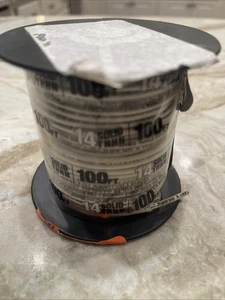 Southwire Simpull Thhn or Thwn-2 Solid Wire, 14 Gauge, 100 ft. per Roll, White - Picture 1 of 2