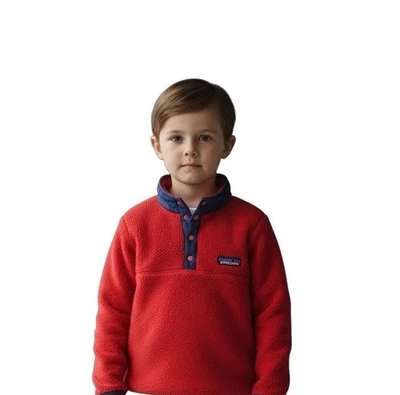 VINTAGE 90’s Patagonia Seynchilla Rojo Snap Vellón Niños Talla XS 4/5 Foto 1 de 4