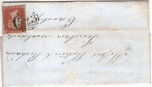 WALES - GLAMORGAN, MERTHYR TYDVIL 1849 "523" (3HOS) ON 1d RED WRAPPER, V. EARLY - Picture 1 of 2