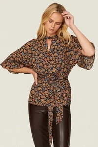 Jason Wu $285 Floral Top Crepe De Chine US Size XXL - Foto 1 di 6