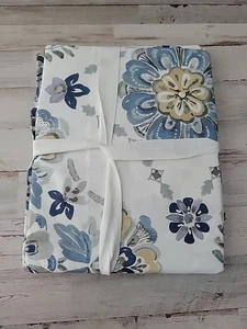Pottery Barn Lila Duschvorhang Blau Floral    - Bild 1 von 2