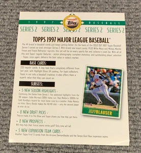MLB  1997 TOPPS SERIES 2 Promotional Advertising Brochure BARRY BONDS - Bild 1 von 2