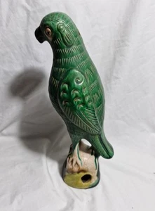 Antique Qing Dynasty Chinese Green Glazed Parrot   Statue H32cm - Bild 1 von 7