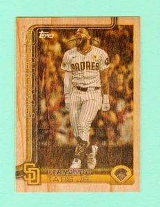 2025 Topps 600 Fernando Tatis Jr Wood Parallel 17/25 San Diego Padres Wooden - Picture 1 of 2