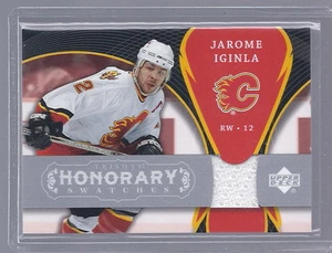 07-2008 Trilogy Hockey Jerome Iginla Calgary Flames Honorary Swatch Jersey Card - Picture 1 of 2