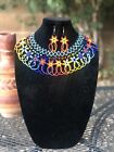 Mexican huichol Handmade Necklace And Earrings