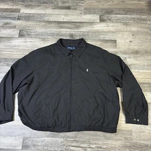 Polo Ralph Lauren Harrington Jacket Bomber Black Mens Size 5XB - Picture 1 of 6