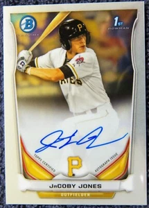 Jacoby Jones 2014 Bowman cromo certificado automático primera tarjeta Detroit Tigers - Imagen 1 de 1