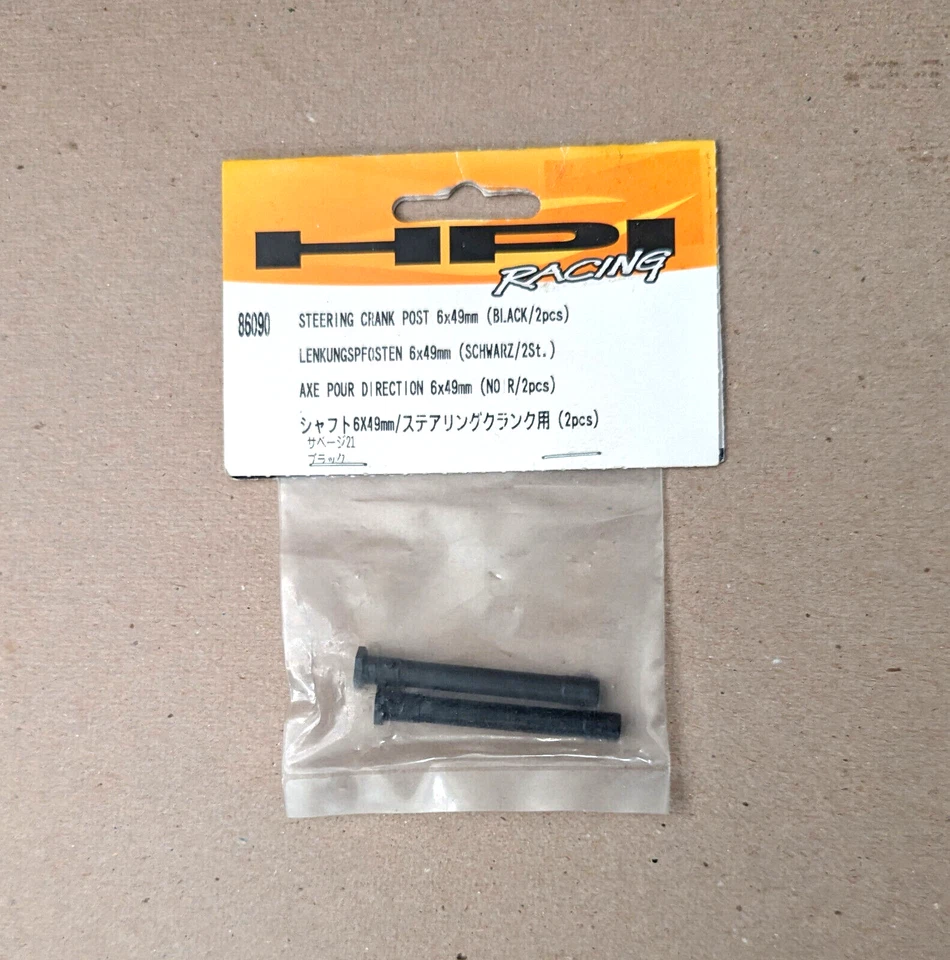 HPI 86090 STEERING CRANK POST 6x49mm (BLACK/2pcs) Savage - Image 1 of 1