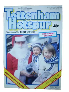 1986 Tottenham Hotspur V West Ham United, Hand Signed By Glenn Hoddle - Picture 1 of 1