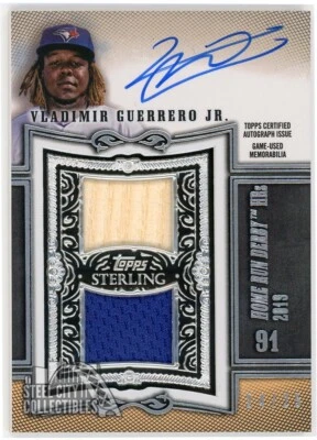 Vladimir Guerrero Jr. 2020 Topps Sterling Swings Patch Auto Card #SWAR-VGJ 24/25 - Image 1 of 2