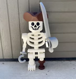 Giant 20” Tall LEGO SKELETON Halloween Figure Pirate Castle Ghost Zombie - Picture 1 of 4