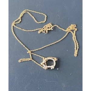 CUTE YELLOW GOLD AND DIAMOND PIGGY NECKLACE SKY - Picture 1 of 8