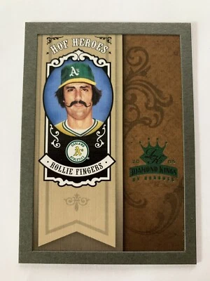 Rollie Fingers 2005 Diamond Kings HOF Heroes Framed Green #/50 Athletics - Image 1 of 2