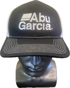 ABU GARCIA SNAPBACK FISHING CAP. WHITE & Black COLOR. OSFM. Pre-owned. - Picture 1 of 8