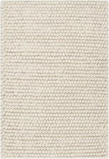 Natura Collection Accent Rug 2' X 3' Ivory Handmade Wool Ideal for High Traffic 