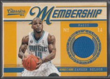 JAMEER NELSON 2010-11 Panini Classics Membership Materials #20 Jersey 34/499