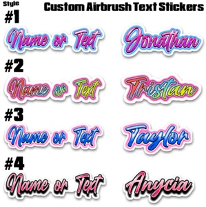 Custom Airbrush Text Stickers – Personalized Vinyl Stickers, Any Name or Phrase - Picture 1 of 10