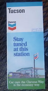 1977 Tucson street map Chevron oil gas Arizona schools marked - Picture 1 of 3