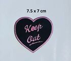 Keep Out Heart Cute Applique Embroidered Sew Iron On Patch Jacket Jeans N-691