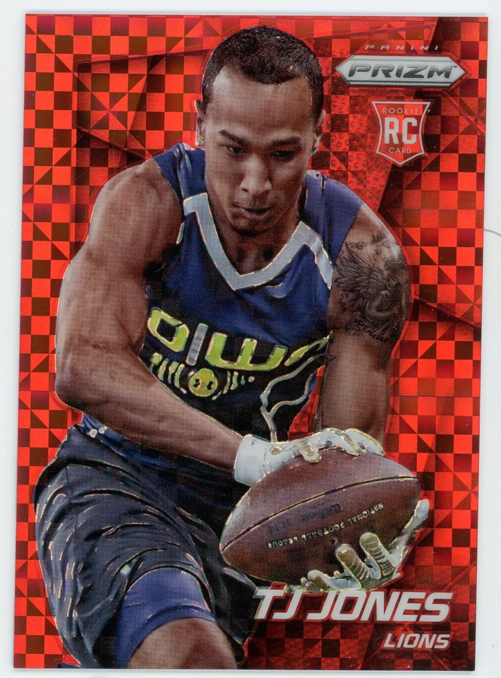 2014 Panini Prizm TJ Jones Red Power Prizm #213 #93/125 Lions RC Rookie - Image 1 of 1