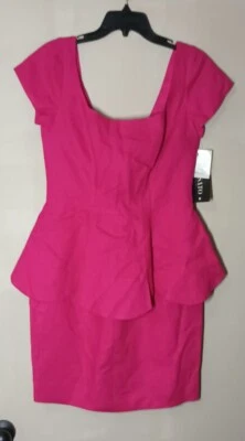 Vestido Vaina Rosa Kamisato Años 80 De Colección Talla 8 Cóctel Fiesta Nueva Ola Barbiecore A3 Foto 1 de 4