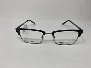 TI FLEX TITANIUM EYEWEAR 1721 001 MATTE BLACK GUNMETAL 52/22/140 Eyeglasses -H47 - Picture 1 of 8
