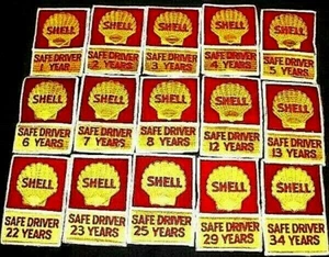 Shell Oil Vintage Patch Safe Driver Driving bestickt mehrere Jahre Auswahl 1 - Bild 1 von 15