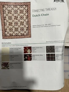 "DUTCH CHAIN" BY CONNECTING HTREADS 68 X 81.5 *** INCLUDES BACKING**** - Picture 1 of 7