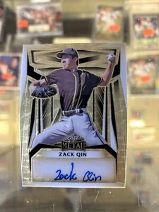 2023 Leaf Metal Padres China Zack Qin RC - SP 1/1 Gold Vinyl Rookie Auto Padres - Picture 1 of 2