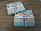  lot of 6 packs of 2 nautical anchor coasters 4 inch square great gift