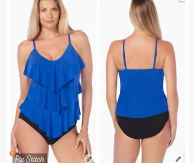 Top Tankini Magicsuit Rita Azul Talla 12 Nuevo Con Etiquetas Foto 1 de 4