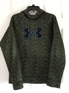Under armour Storm Olive Yellow Blue Size YXL Hooded Sweatshirt - Picture 1 of 4