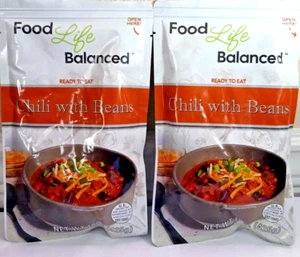 Lot of 2 Qty Food Life Balanced Ready-to-Eat Chili with Beans 15 oz. Packet New! - Picture 1 of 5