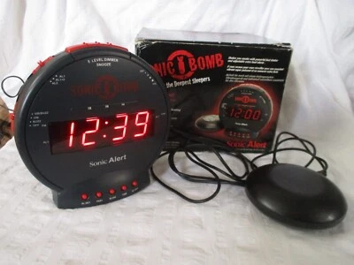 Sonic Alert  Sonic Bomb Extra Loud Dual Alarm Clock with Red Flashing - Image 1 of 4
