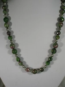 20" Ruby Ziosite Bead Necklace - Picture 1 of 2