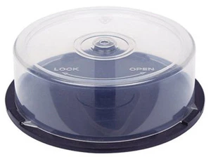 1 PIECE of 25-Disc Capacity Cakebox CD/DVD Plastic Storage Container/Spindle - Picture 1 of 1