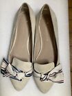 Anthropologie Alexandra Bow Tie Flat Suede Pointed Toe 8