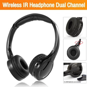 Infrarot Wireless Kopfhörer Rückseite Entertainment System Ohrhörer für Auto DVD T4T5 - Bild 1 von 12