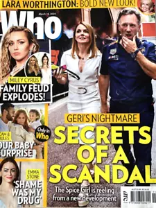 Who Magazine March 18 2024 Geri Halliwell, Monica Lewinsky, Maisie Williams - Bild 1 von 22